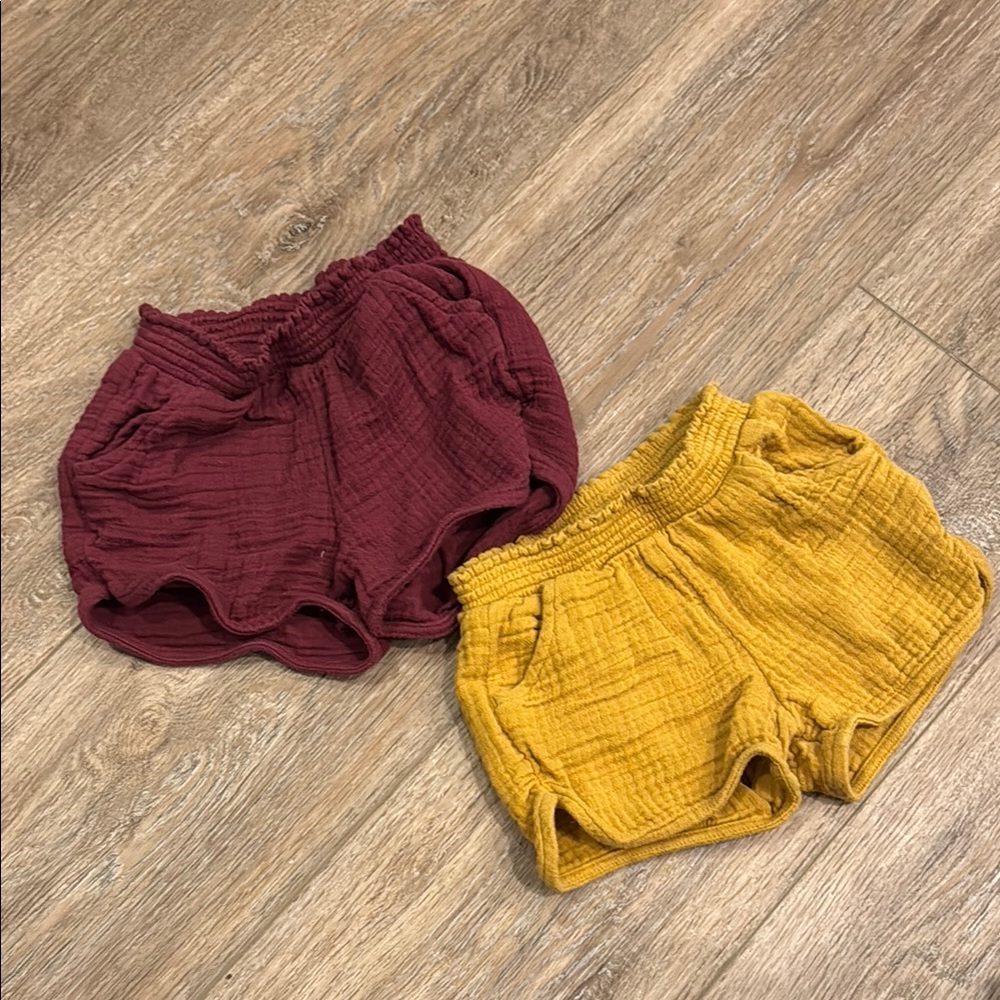 Old Navy Kids Shorts - Burgundy and Mustard